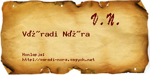 Váradi Nóra névjegykártya